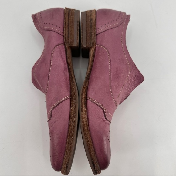 Blackstone Leather Slip On Oxford Shoes Purple Size 38 - Picture 4 of 6